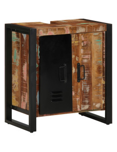 Mobile da Bagno con porta Marrone Legno Recuperato Massello