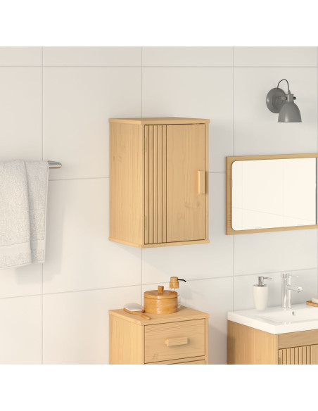 Mobiletto da bagno  35x30x55 cm in legno massello di pino
