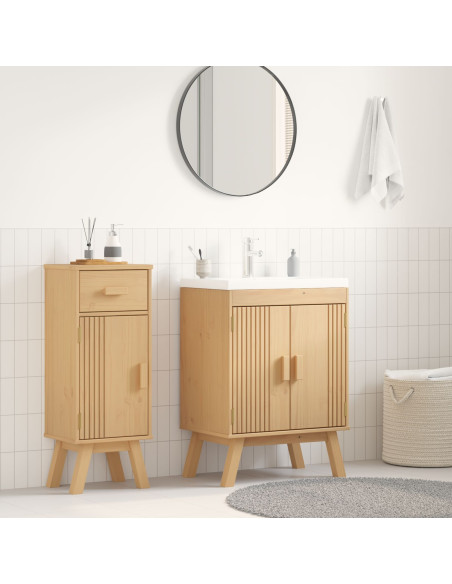 Mobiletto da Cucina 114x43x73,5 cm in Legno Massello di Pino