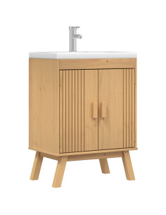 Base Cabinet con lo scaffale Olden Marrone 60 x 40 x 80 cm 2