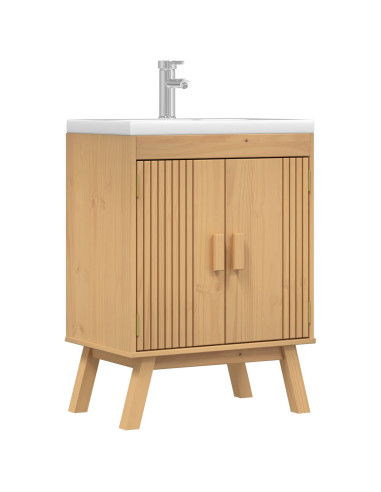 Base Cabinet con lo scaffale Olden Marrone 60 x 40 x 80 cm