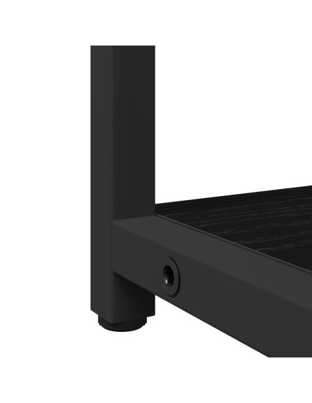 Set di mobili da bagno  3 pezzi Rovere Nero Legno ingegnerizzato