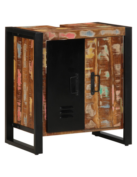 Mobile da Bagno con porta Marrone Legno Recuperato Massello