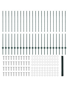 Recinzione con Posto Verde 1,4 x 50 m Acciaio e PVC 2