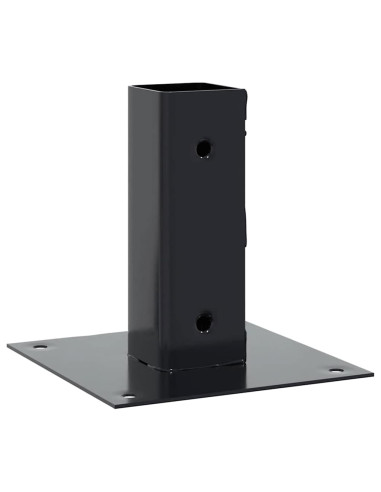 Basi per Pali Quadrati 4 pz 46x46 mm Acciaio Verniciato Polvere