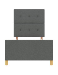 Struttura del letto Grigio scuro 90 x 200 cm Tessuto