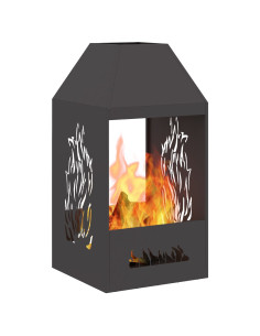 Focolare Nero 50 x 50 x 100 cm Acciaio 2