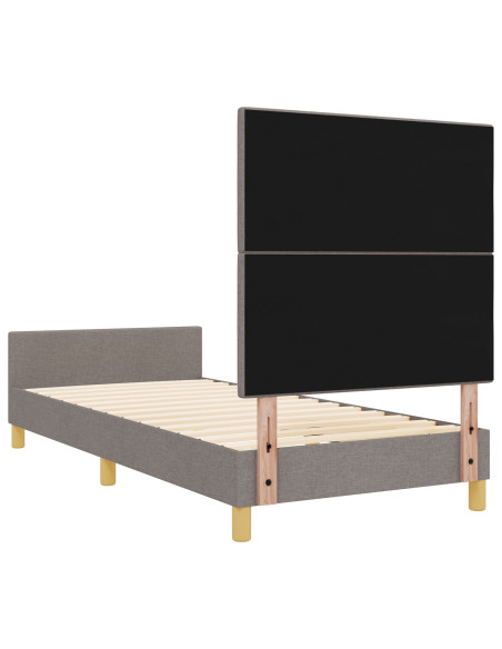 Struttura letto  in Tortora, 90x190 cm, Tessuto