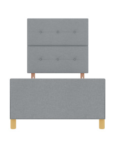 Struttura del letto Grigio chiaro 90 x 200 cm Tessuto 2