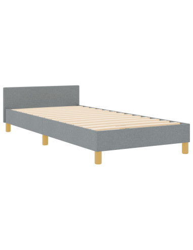 Struttura del letto Grigio chiaro 90 x 200 cm Tessuto