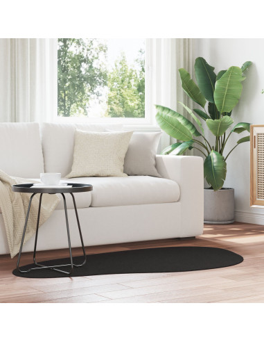 Tappeti per area HUARTE Nero 80 x 150 cm Poliestere