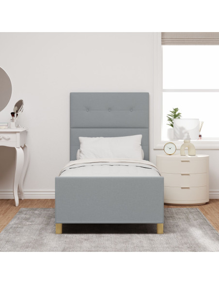 Struttura letto  Grigio chiaro 100x200 cm in tessuto