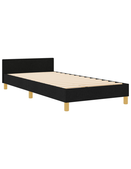 Letto  Nero 100x200 cm in Tessuto