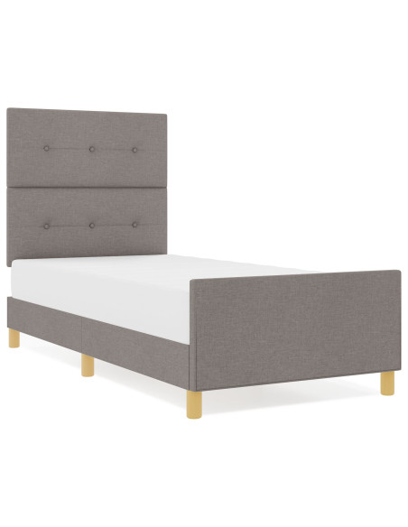Struttura Letto Tortora 100x200 cm in Tessuto