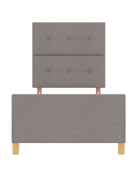 Struttura Letto Tortora 100x200 cm in Tessuto