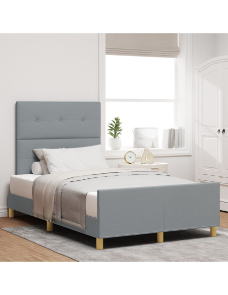 Letto  Grigio chiaro 120x190 cm Tessuto