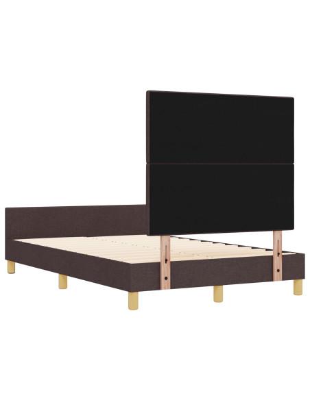Struttura Letto in Tessuto Marrone Scuro 120x190 cm