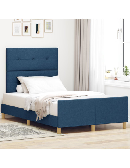 Letto  Blu 120x190 cm in tessuto