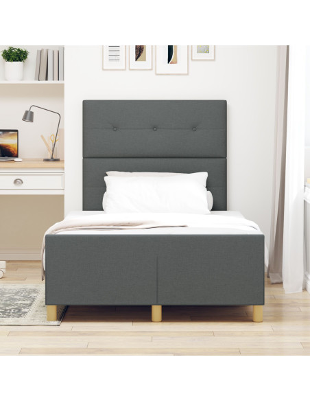 Struttura letto  Grigio scuro 120x200 cm Tessuto