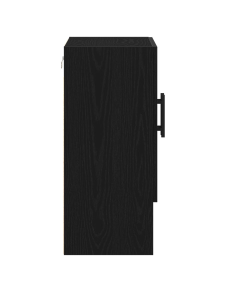 Mobile a muro  Nero Rovere 60x31x70 cm Legno ingegnerizzato