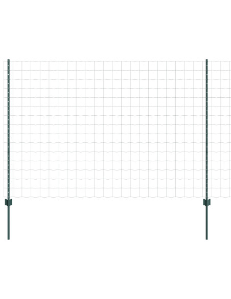 Set di Recinzione Euro  Set di 2 Verde Acciaio 10 x 1.6 m