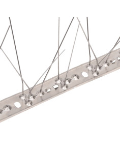 Set Dissuasori per Uccelli e Piccioni 10 pz Acciaio 5 File 5 m