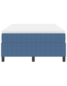 Letto a molle Blu e Bianco 120 x 200 cm Tessuto in Cords