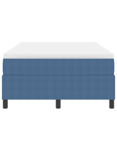 Letto a molle Blu e Bianco 120 x 200 cm Tessuto in Cords