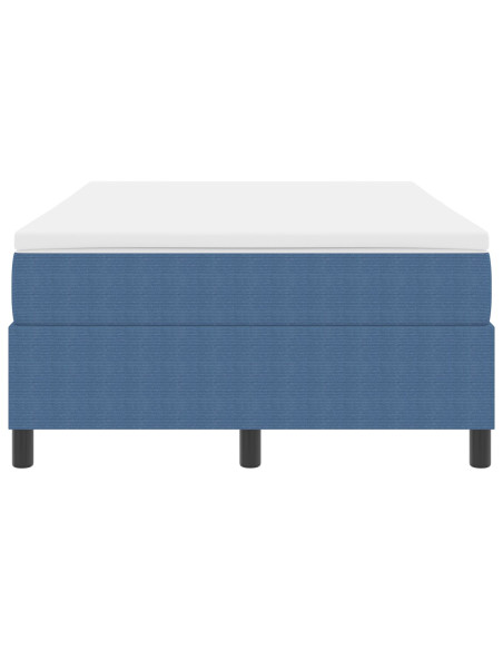 Letto Box Spring con Materasso Blu 120x200 cm Fodera in Corduroy