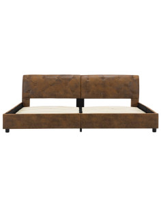 Giroletto Marrone in Similpelle Scamosciata 180x200 cm