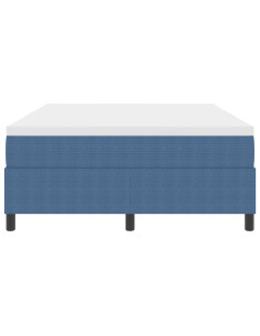 Letto a molle Blu e Bianco 140 x 190 cm Tessuto in Cords 2