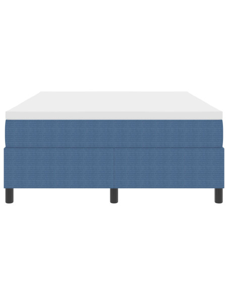 Letto Box Spring con Materasso Blu 140x200 cm Tessuto Corsaro