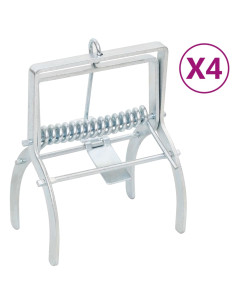 Trappole per Talpe 4 pz Argento Acciaio Zincato 2