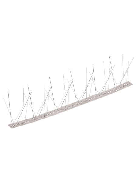 Set Dissuasori per Uccelli e Piccioni 10 pz Acciaio 5 File 5 m