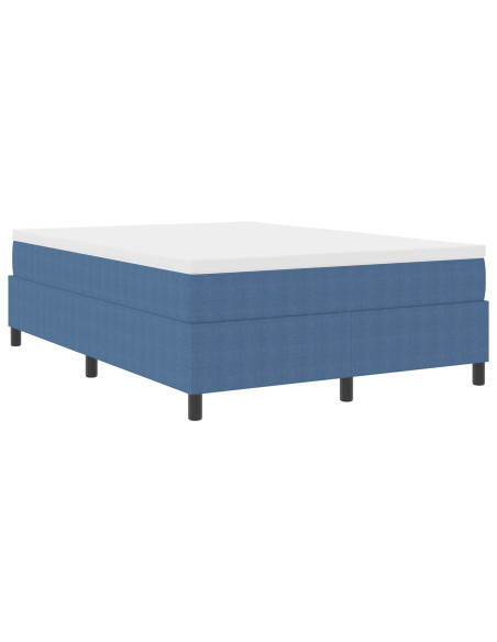 Letto Box Spring con Materasso Blu 140x200 cm Tessuto Corsaro