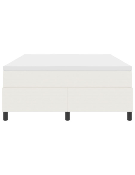 Letto con Rete e Materasso Crema 140x200 cm Tessuto di Corduroy