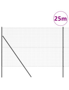 Palo della recinzione Grigio 25 x 1,6 m (25 x 25 mm rete)