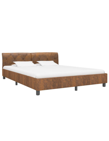 Giroletto Marrone in Similpelle Scamosciata 180x200 cm