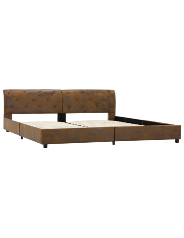 Giroletto Marrone in Similpelle Scamosciata 180x200 cm