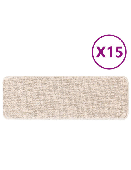 Tappetini per scale  con retro in lattice crema 25x60 cm
