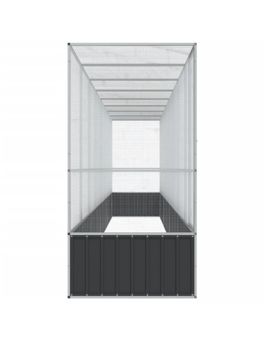 Voliera con Estensione Argento 834,5x107x212 cm in Acciaio