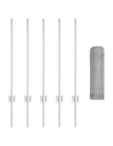 Recinzione con Posto Argento 0,8 x 10 m Acciaio