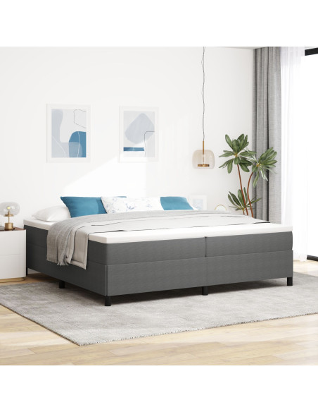 Struttura Letto  Grigio Chiaro 200x200 cm Tessuto in Corduroy