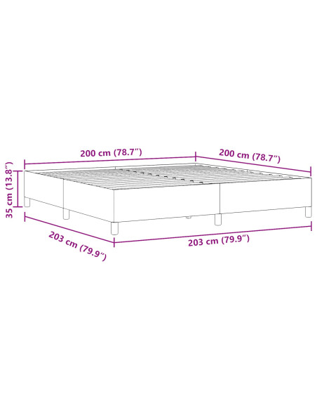 Struttura Letto  Grigio Chiaro 200x200 cm Tessuto in Corduroy