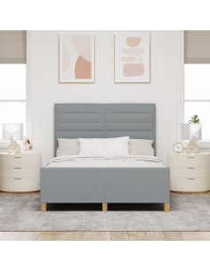 Struttura del letto Grigio chiaro 160 x 200 cm Tessuto 2