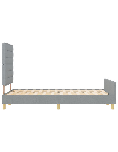 Struttura del letto Grigio chiaro 160 x 200 cm Tessuto