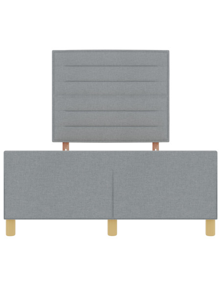 Struttura del letto Grigio chiaro 160 x 200 cm Tessuto