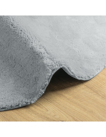 Tappeti Grigio Cotone 80 x 150 cm Tappeto Area Ovale