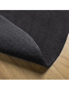 Tappeti per area Ovale HUARTE Nero 140 x 200 cm 100% Poliestere 2