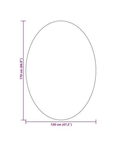 Tappeti per area Ovale HUARTE Nero 120 x 170 cm 100% Poliestere